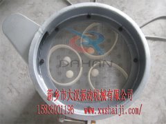 浙江砂輪廠訂購的全不銹鋼振動篩分機正在生產